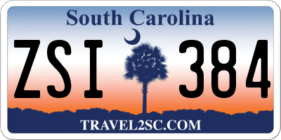 SC license plate ZSI384