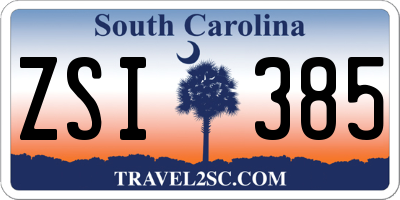 SC license plate ZSI385