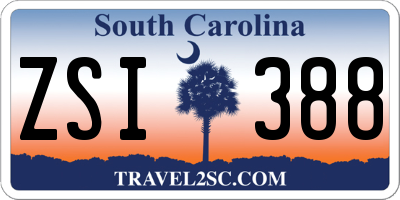 SC license plate ZSI388