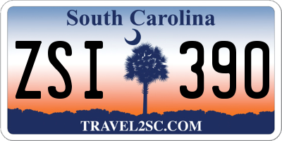SC license plate ZSI390