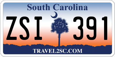 SC license plate ZSI391