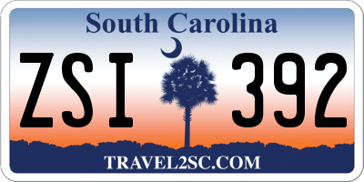 SC license plate ZSI392