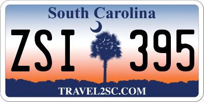 SC license plate ZSI395