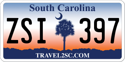 SC license plate ZSI397