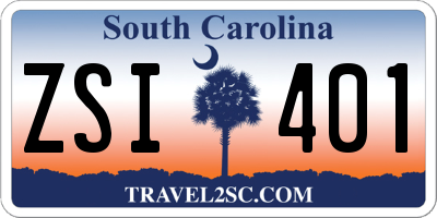 SC license plate ZSI401
