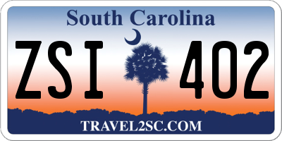 SC license plate ZSI402