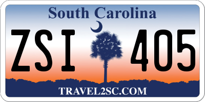SC license plate ZSI405