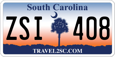 SC license plate ZSI408