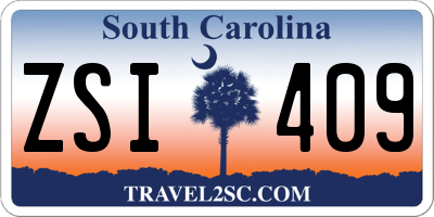 SC license plate ZSI409