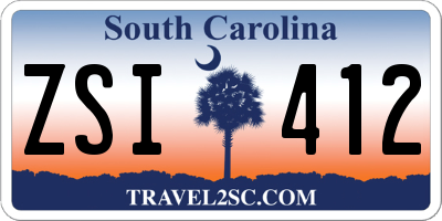 SC license plate ZSI412
