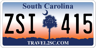 SC license plate ZSI415