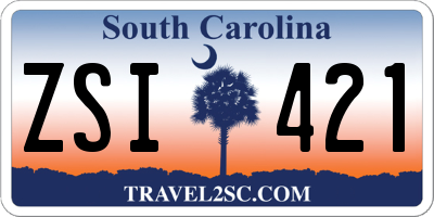 SC license plate ZSI421