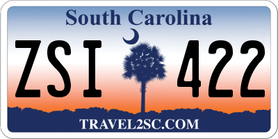 SC license plate ZSI422