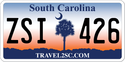 SC license plate ZSI426