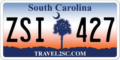 SC license plate ZSI427