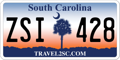 SC license plate ZSI428