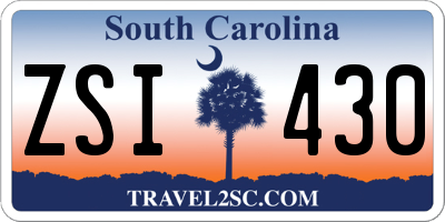 SC license plate ZSI430
