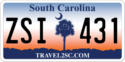 SC license plate ZSI431