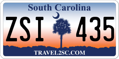 SC license plate ZSI435