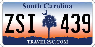 SC license plate ZSI439