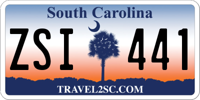 SC license plate ZSI441