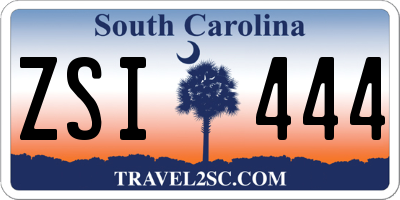 SC license plate ZSI444