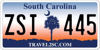 SC license plate ZSI445