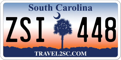 SC license plate ZSI448