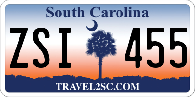SC license plate ZSI455