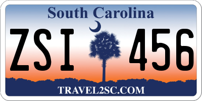 SC license plate ZSI456