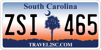 SC license plate ZSI465