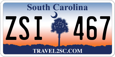 SC license plate ZSI467