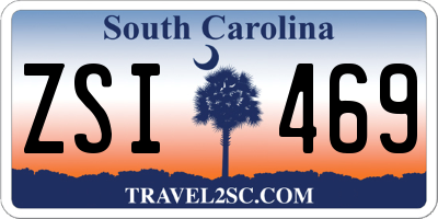 SC license plate ZSI469