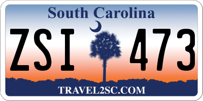 SC license plate ZSI473