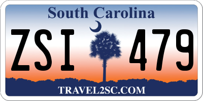SC license plate ZSI479
