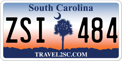SC license plate ZSI484