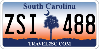 SC license plate ZSI488