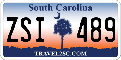SC license plate ZSI489