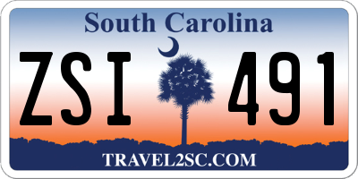 SC license plate ZSI491