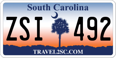 SC license plate ZSI492