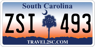SC license plate ZSI493