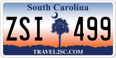 SC license plate ZSI499