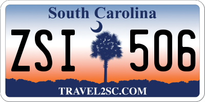 SC license plate ZSI506