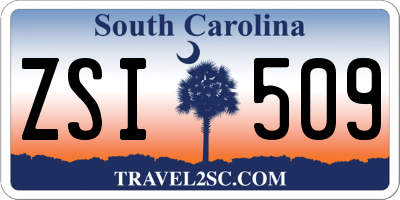 SC license plate ZSI509