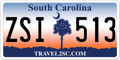 SC license plate ZSI513