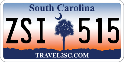 SC license plate ZSI515