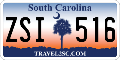 SC license plate ZSI516
