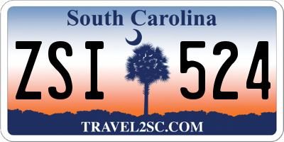 SC license plate ZSI524