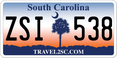 SC license plate ZSI538