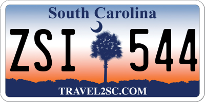 SC license plate ZSI544